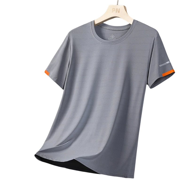 T-shirt esportes camisetas seda gelo