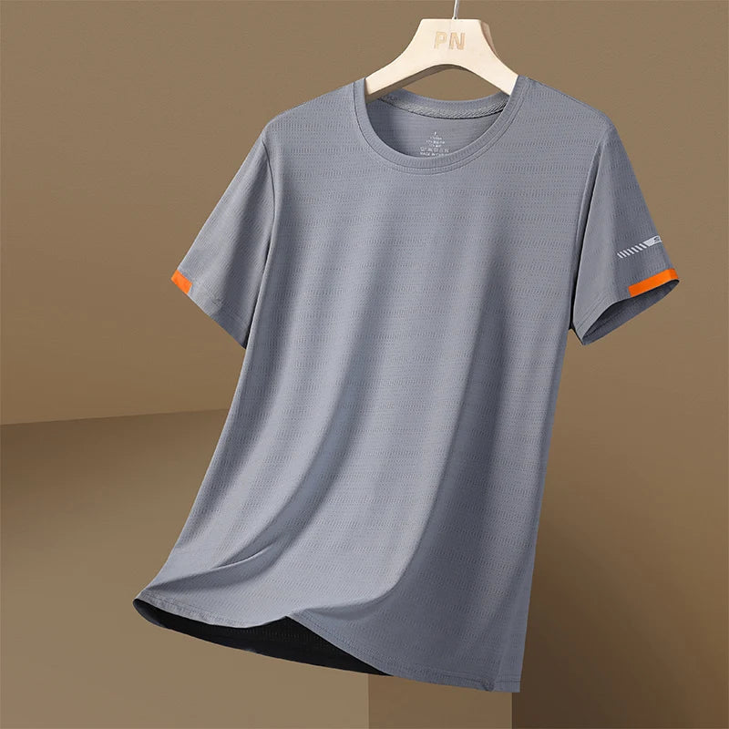 T-shirt esportes camisetas seda gelo